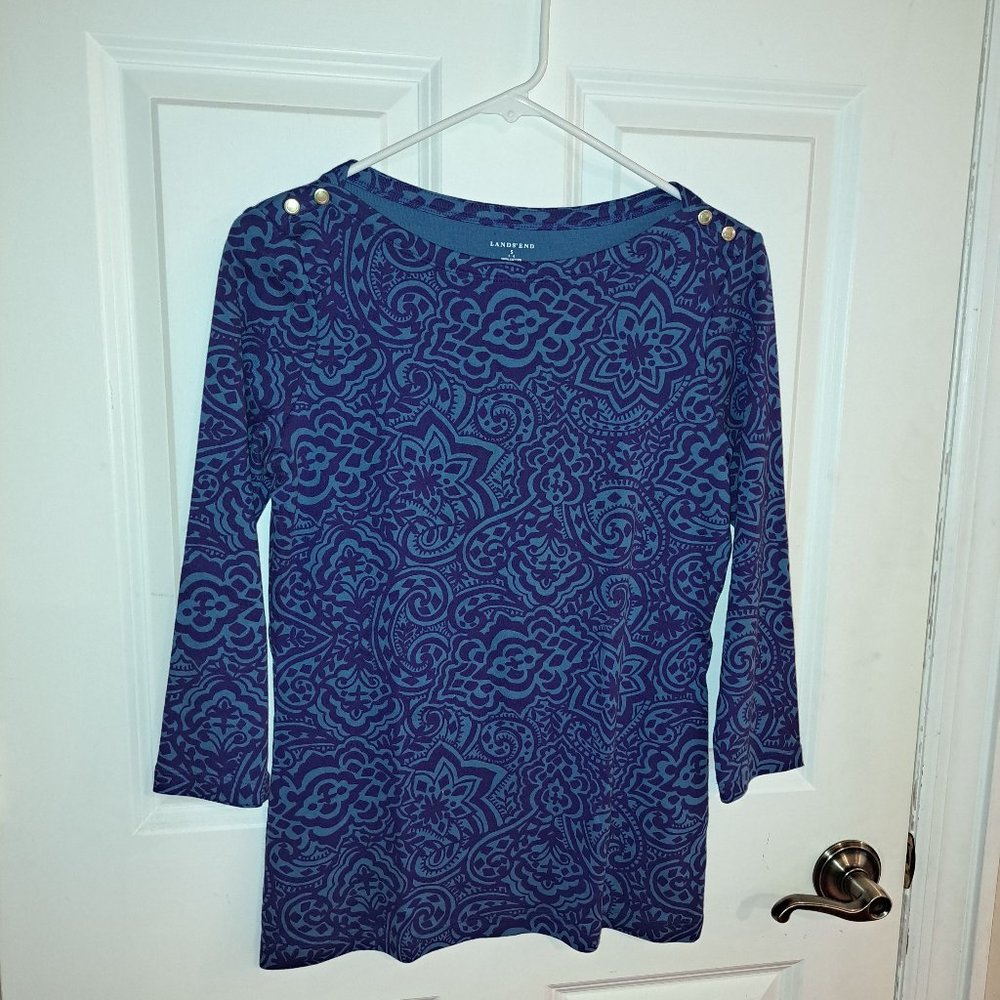 Lands End Womens Cotton Long Sleeve Top